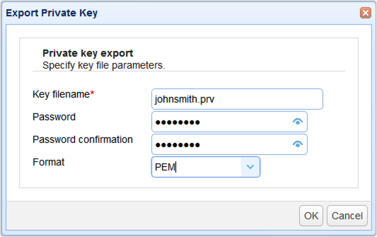 export private key